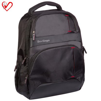 Бизнес-рюкзак Berlingo “Premium black” 46*33*16см, 2 отд., 4 карм., отд. д/ноутб., эргоном. спинка